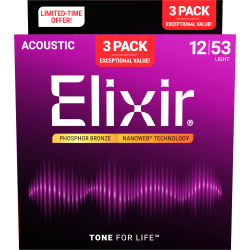 Elixir Nanoweb 16569 12-53 Light 3 pack